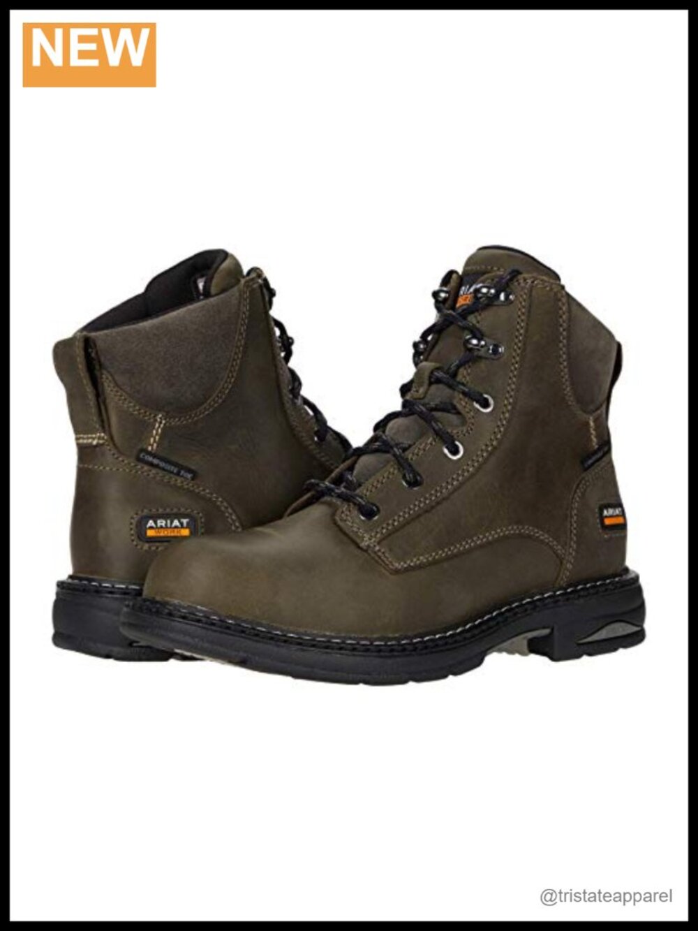 Women's Composite Toe Work Boots Leather Steel Toe Safety Lace Up